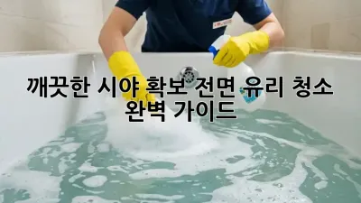 깨끗한 시야 확보! 전면 유리 청소 완벽 가이드